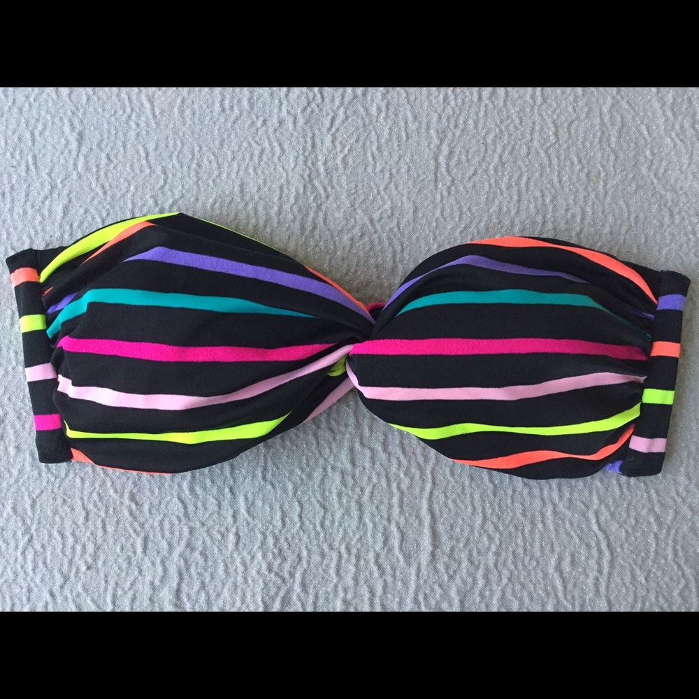 Victoria's Secret Striped Bandeau Swimsuit Top